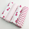 Newborn Baby 4Pcs100% Cotton Receiving Blanket Swaddle Baby Bedsheet Cozy Cover.