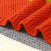Knitted Rainbow Color Stitching Blanket Baby Windshield