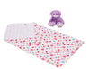Baby Blankets 4 pieces of Brushed Cotton Comfy baby sheets Flannel Quilt.