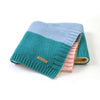 Knitted Rainbow Color Stitching Blanket Baby Windshield