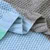 Knitted Rainbow Color Stitching Blanket Baby Windshield