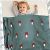 Needle Cotton Cotton Mushroom Jacquard Baby Blanket
