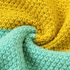 Knitted Rainbow Color Stitching Blanket Baby Windshield